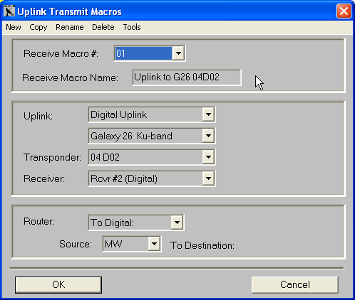 Transmit Macro Editor